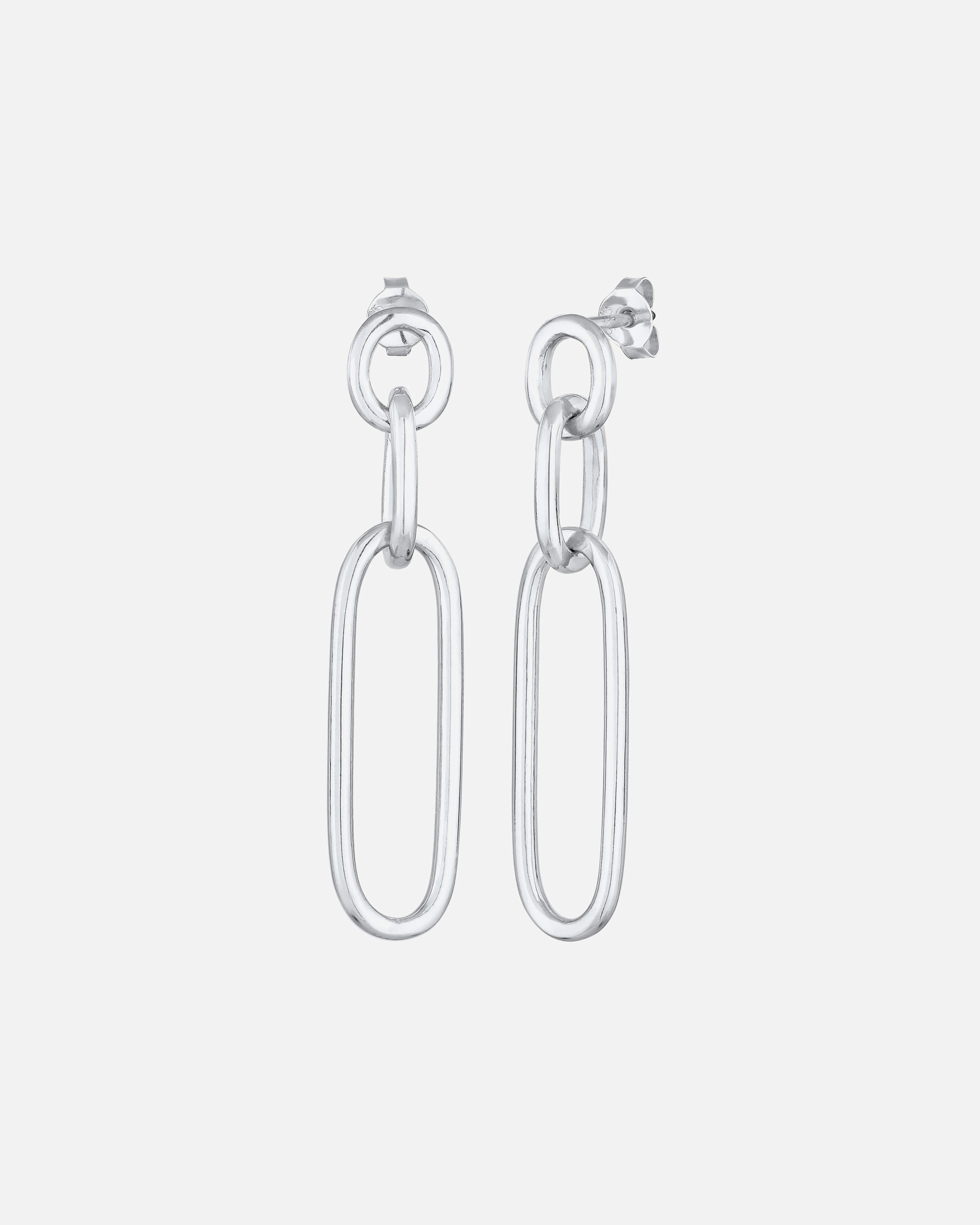 Elli Femmes Pendentif d'oreilles Maillons Aspect des Chaîne Basique en Argent Sterling 925