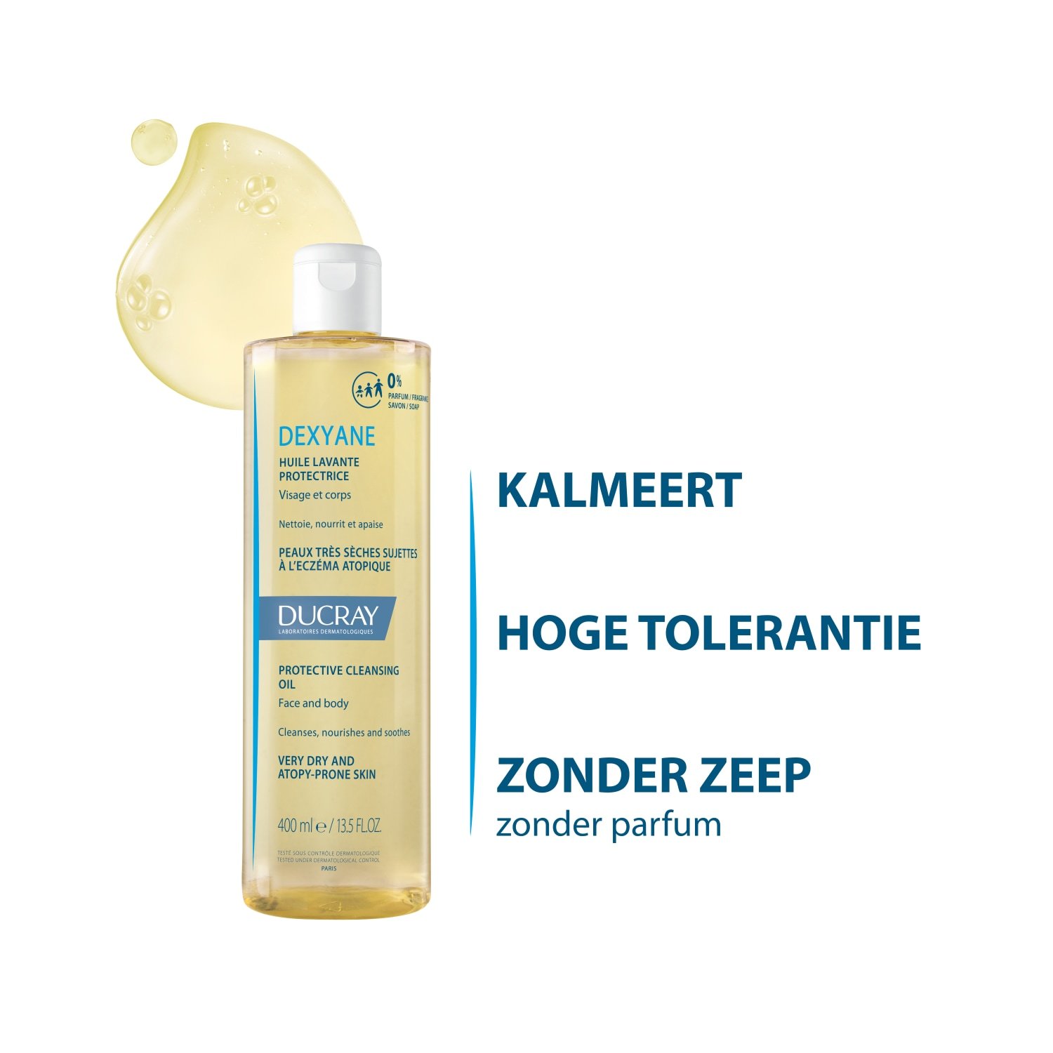 Ducray sprchový olej DEXYANE ochranný čistiaci olej - 200 ml