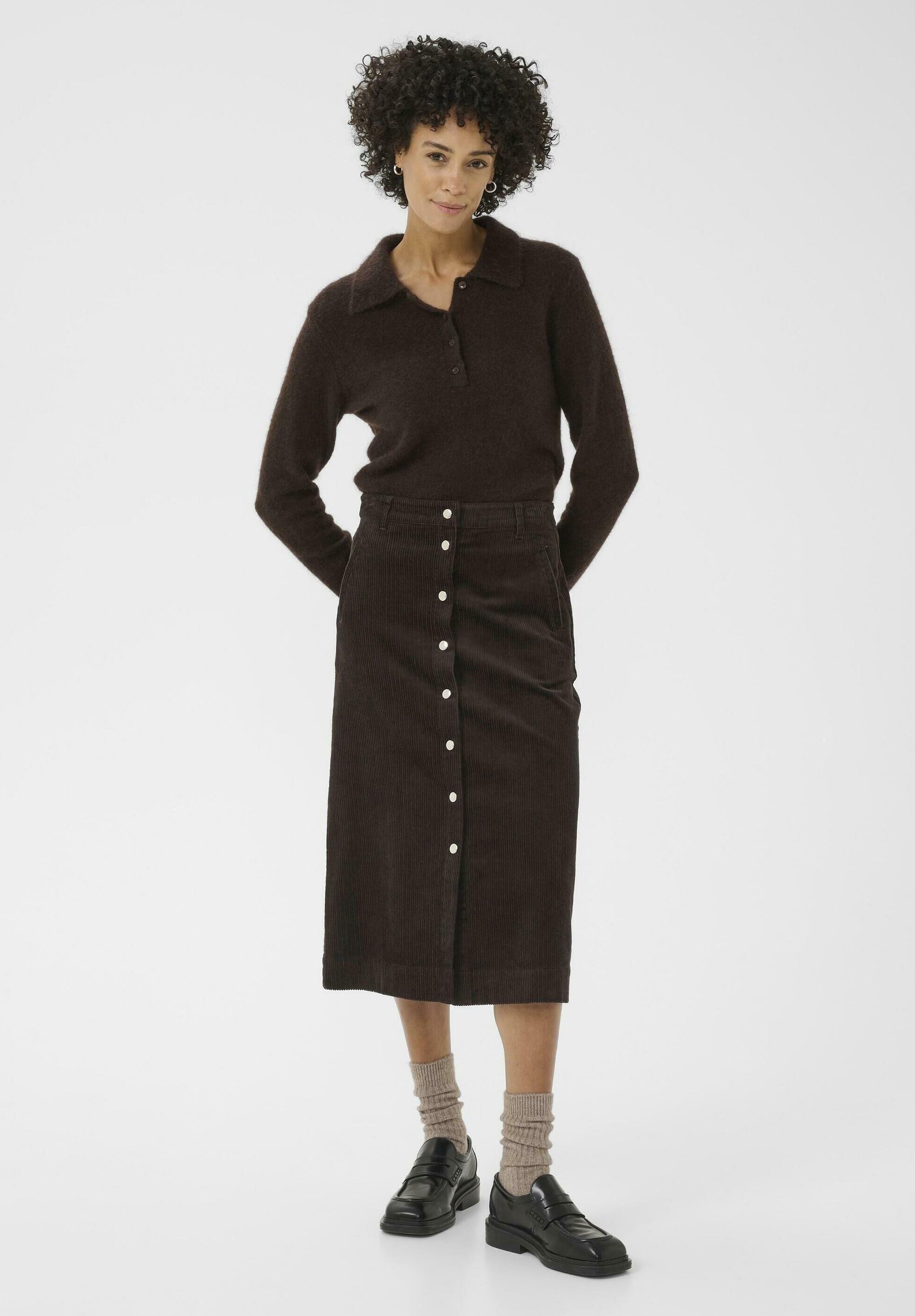 Part Two SHAYLA - Blyantskjørt - ganache