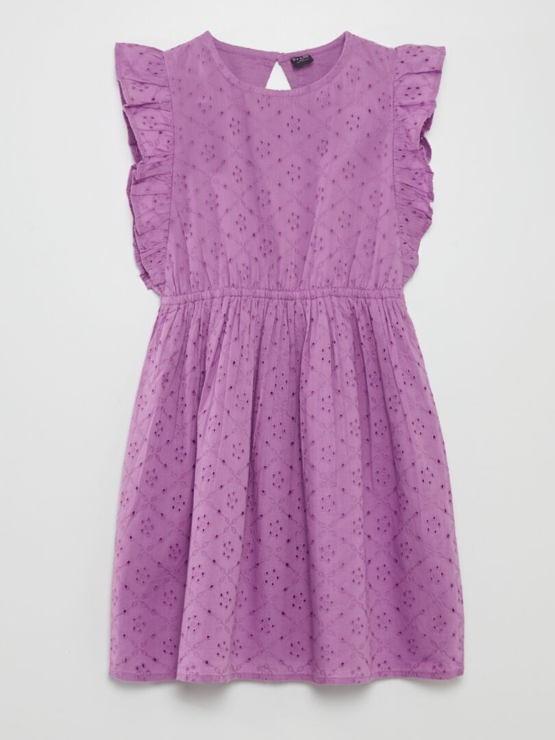 Vestido de punto inglés - MORADO