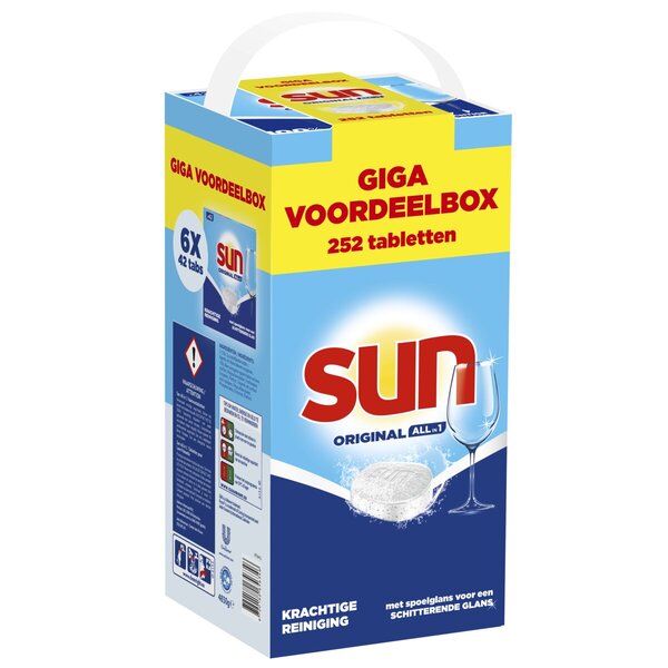 Sun Original alt-i-1 oppvaskmaskintabletter<br>252 deler