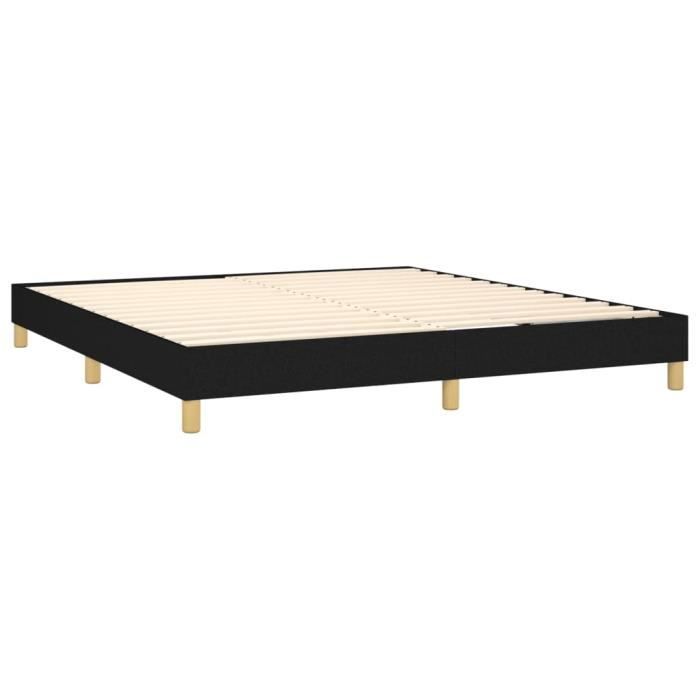 Base de cama de muelles SURENHAP - LIU05 - Negra - 180x200 cm - Tejido 100% poliéster