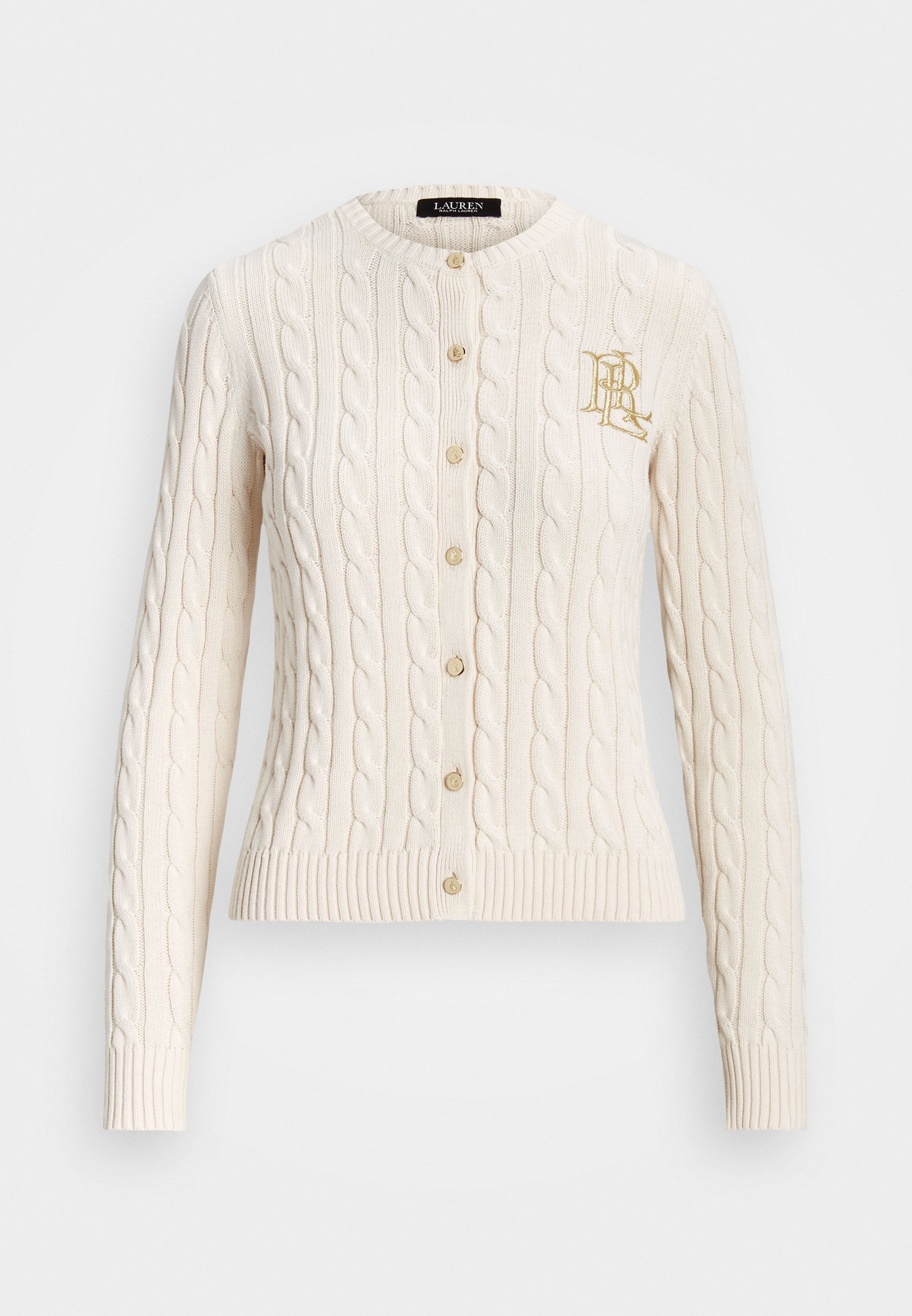 Lauren Ralph Lauren kabelgebreid katoenen vest - Vest - mascarponecrème