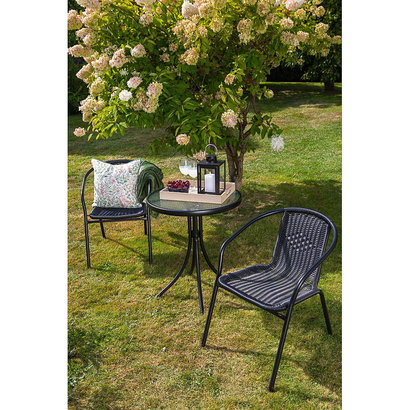 schwarzer Café-Stuhl für Zuhause