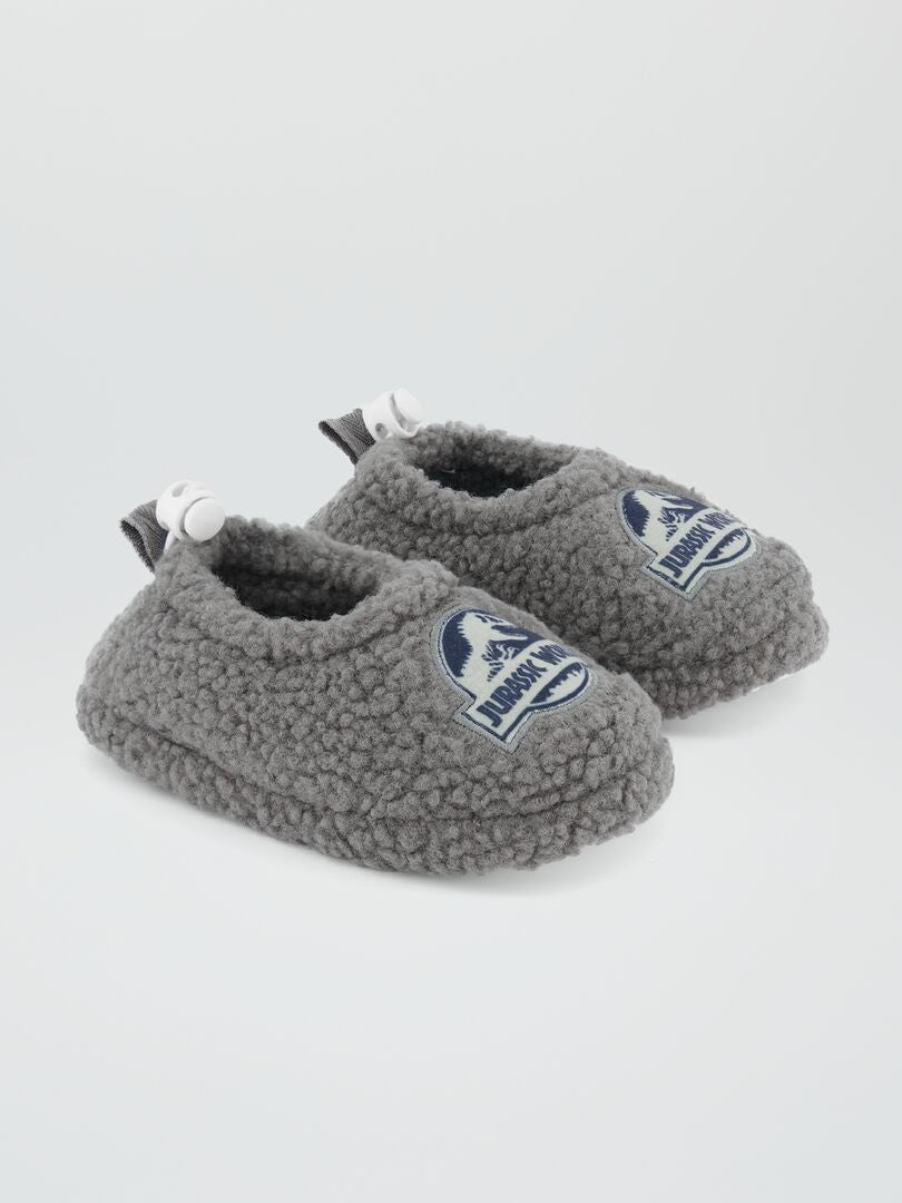 Pantufas felpudas Jurassic Park Sherpa - Marrom Claro
