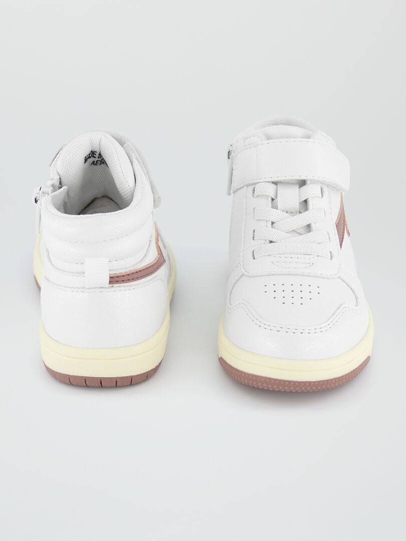 Zapatillas deportivas altas tricolores - blancas