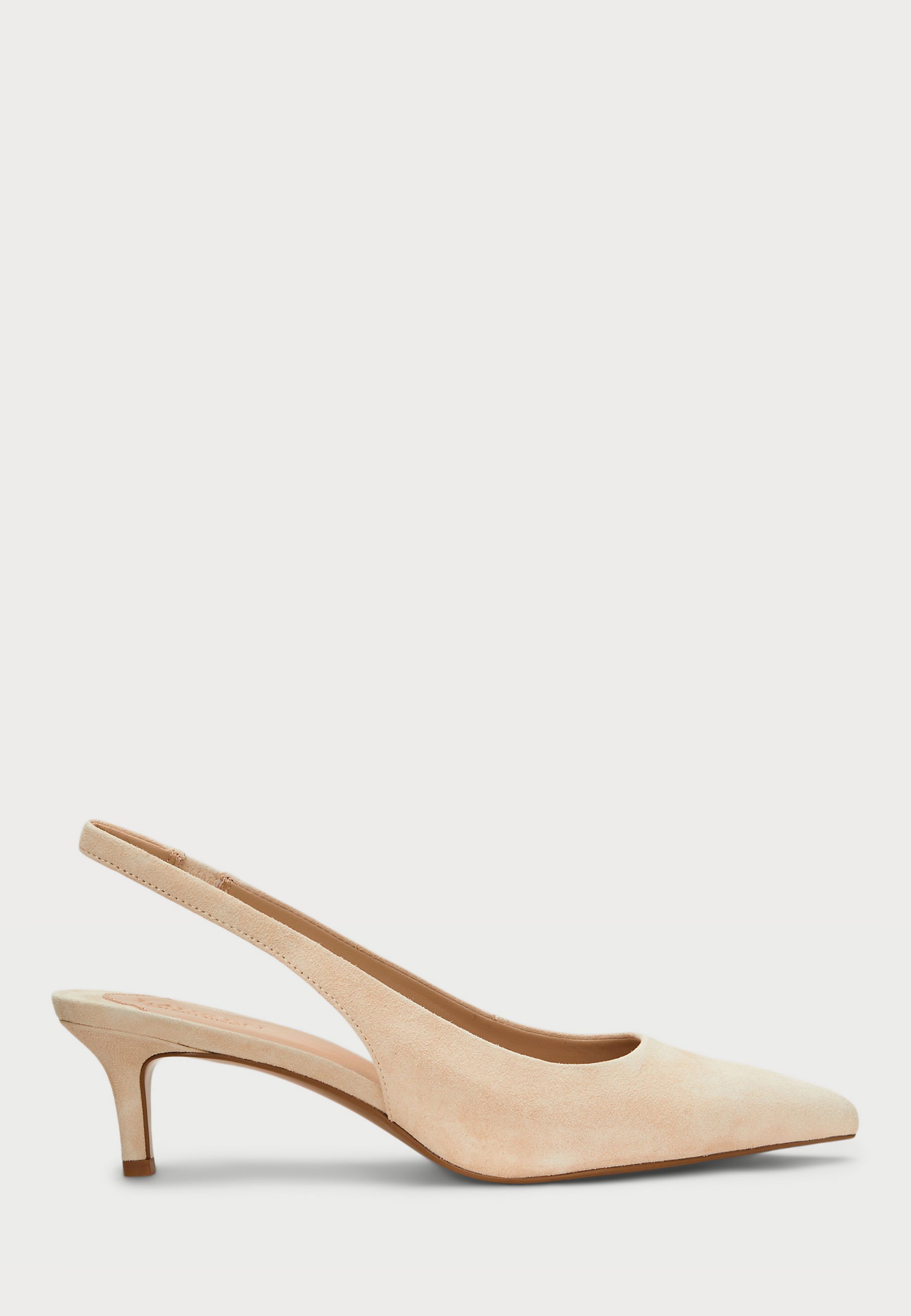 Décolleté Lauren Ralph Lauren LOLAH II in camoscio con cinturino posteriore - Tacco classico - sabbia dune