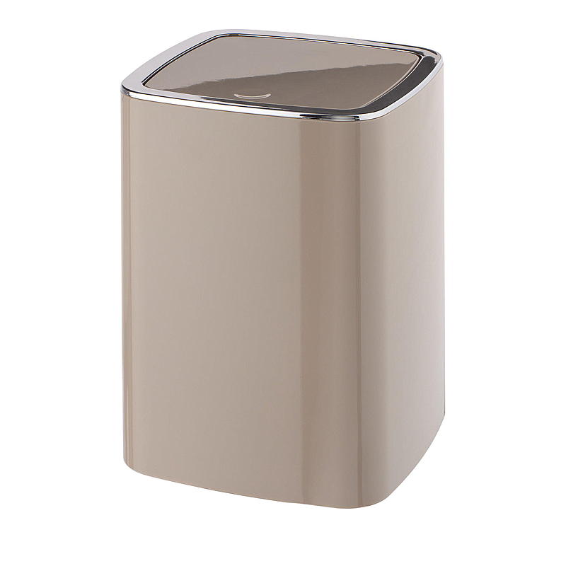 Cubo de basura doméstico con tapa abatible