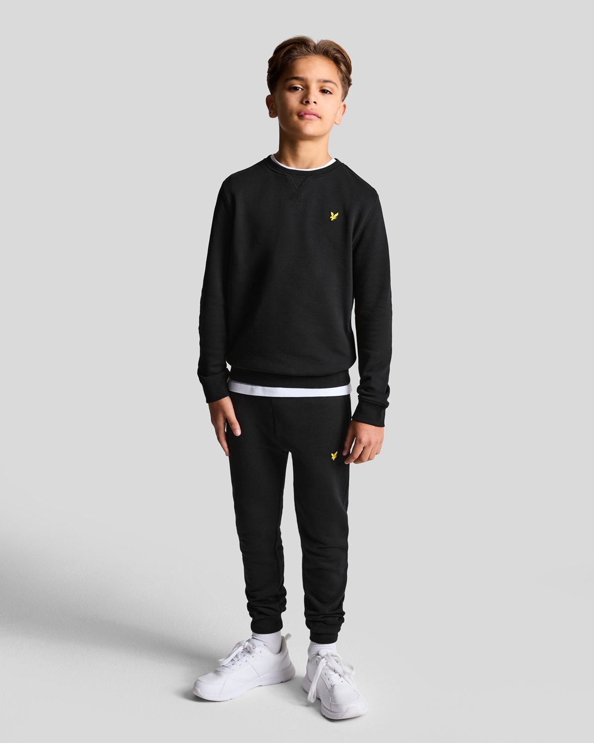Lyle & Scott Rundhals-Sweatshirt – Tiefschwarz