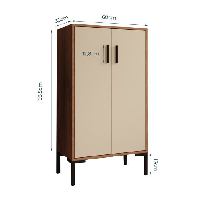 Aparador bajo - DISEÑO DE MUEBLES - Lander L17 - 2 puertas - Melamina - Multicolor
