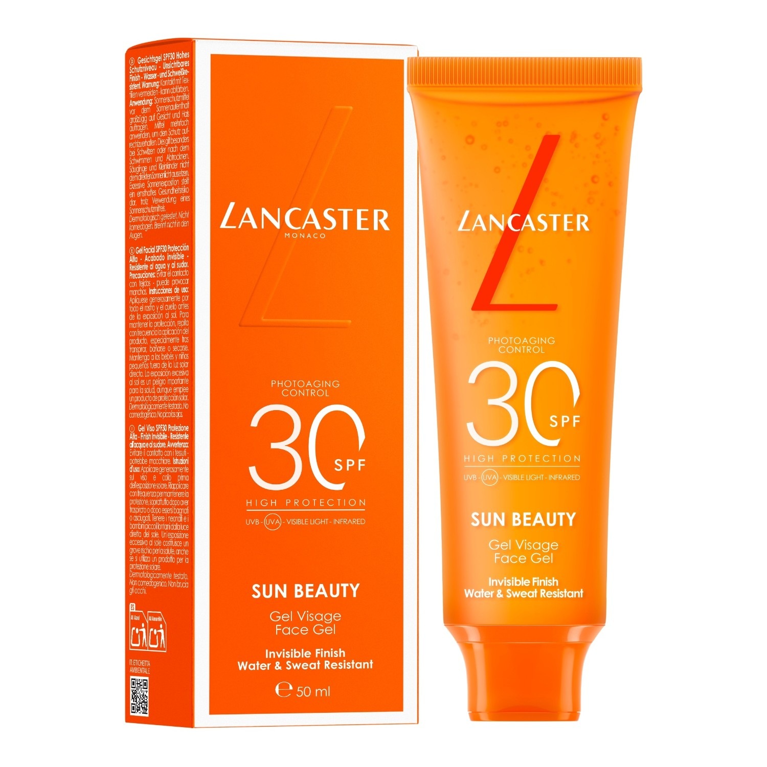 Gel facial con protector solar Lancaster SPF 30 - 50 ml