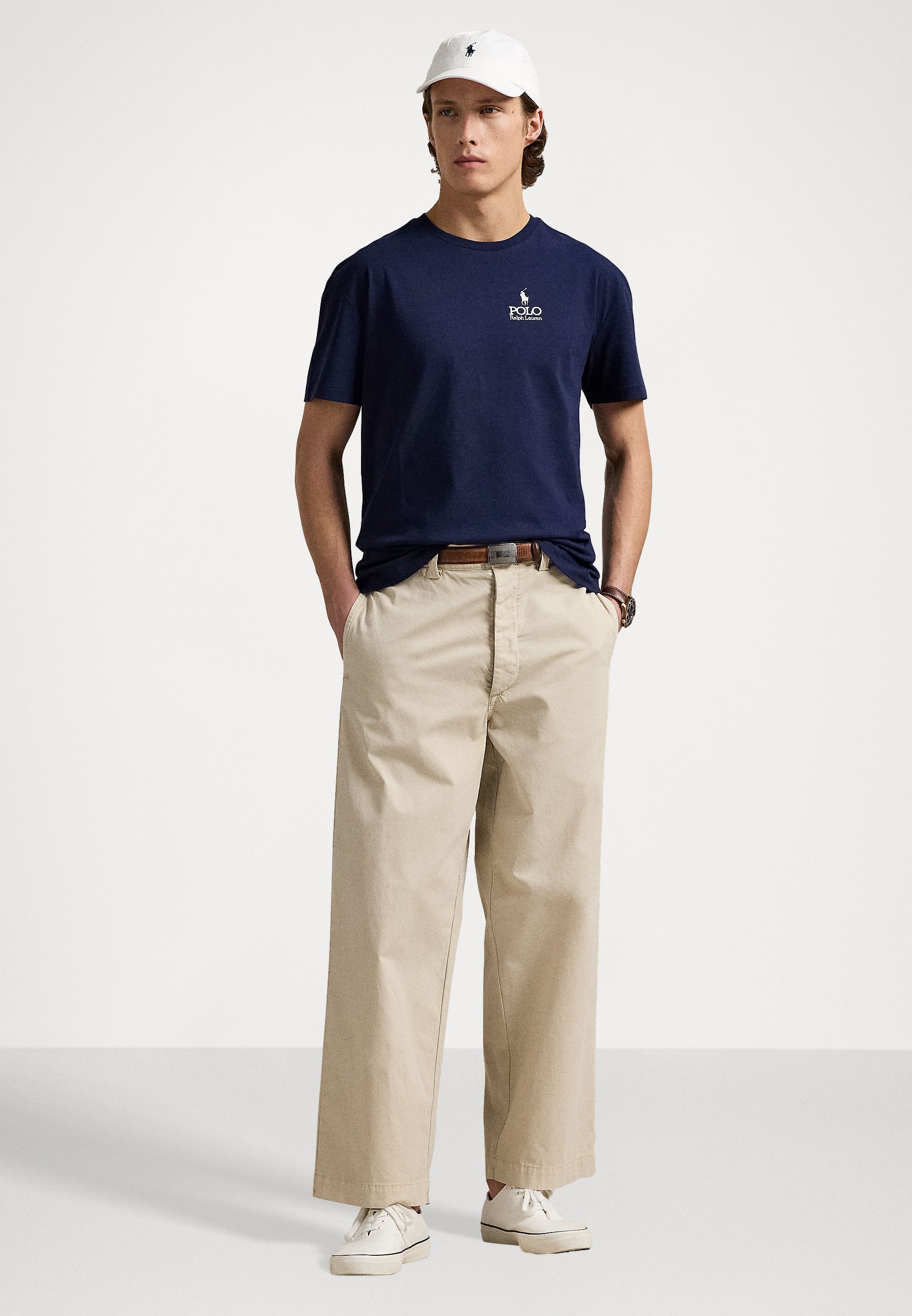 Koszulka Polo Ralph Lauren z klasycznym krojem i logo - Koszulka basic w kolorze granatowym