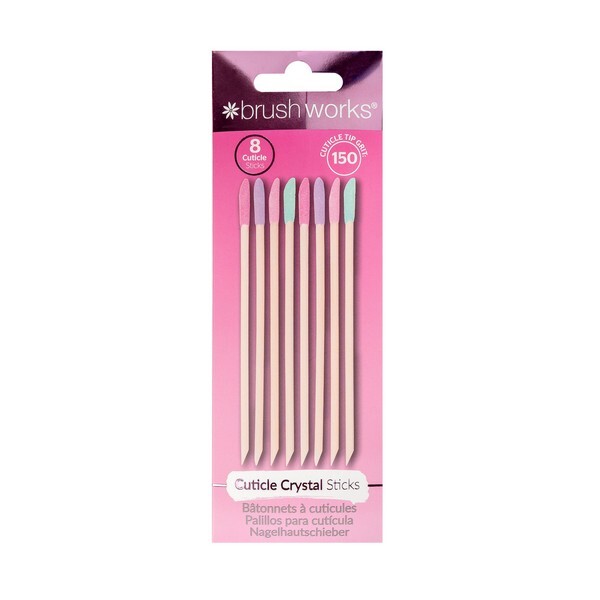 Bețișoare de cristal pentru cuticule Brushworks - pachet de 8