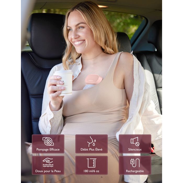 Momcozy S9 Pro Tire-lait Électrique Portable, 24mm Rose