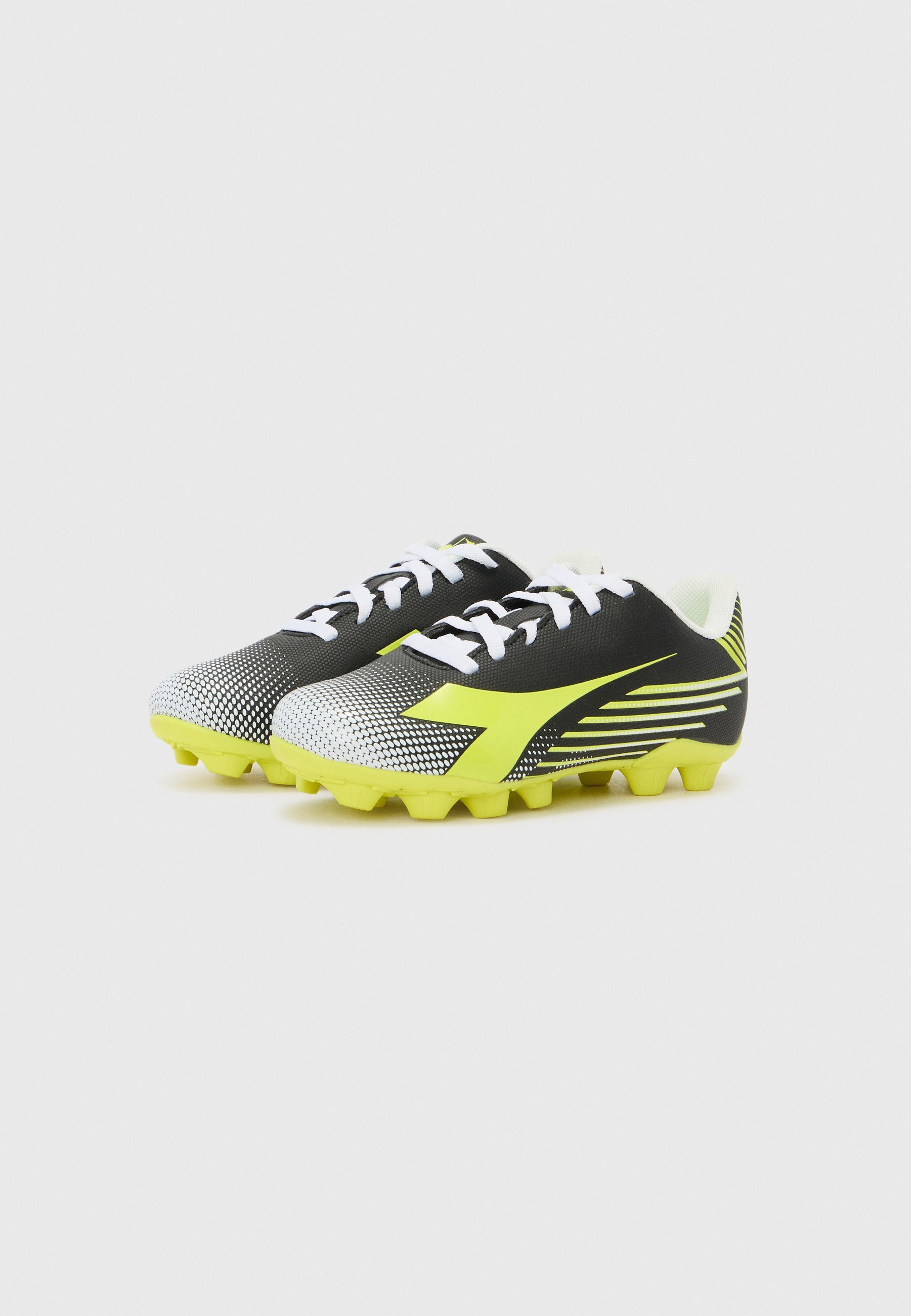 Diadora PICHICHI 8 UNISEX - Voetbalschoenen voor stevige ondergrond - zwart/fluo geel
