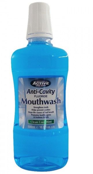 Active Oral Care vēsās piparmētras mutes skalošanas līdzeklis Mutes skalošanas līdzekļi un skalošanas līdzekļi
