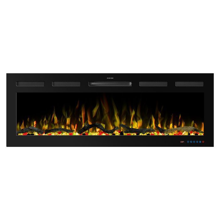 Cheminée Électrique Intelligente - 169 Effets Flamme & 13 Couleurs, 2 Puissances (750W/1500W), Minuterie