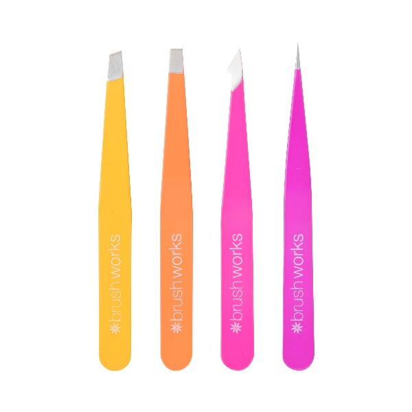 Pinzas combinadas Brushworks de 4 piezas - Colores brillantes