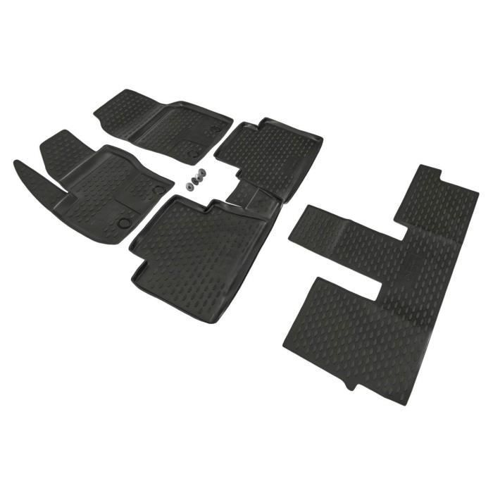 Tapis De Sol En Caoutchouc 3D - J&J AUTOMOTIVE - Ford Grand C-Max 2010-2019 - Noir - Sur Mesure - Antidérapant