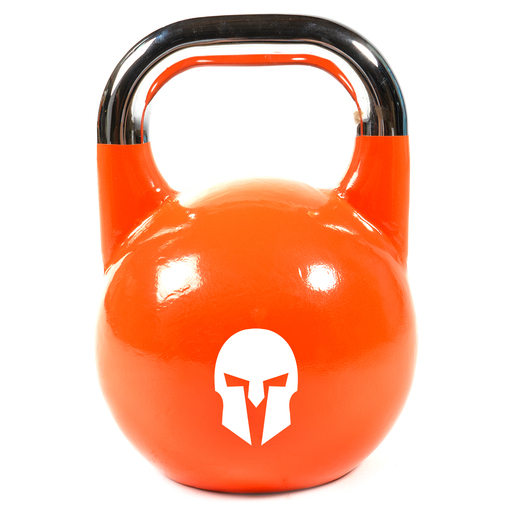  Wettkampfhantel aus Gusseisen mit aufgemaltem Logo, 28 kg