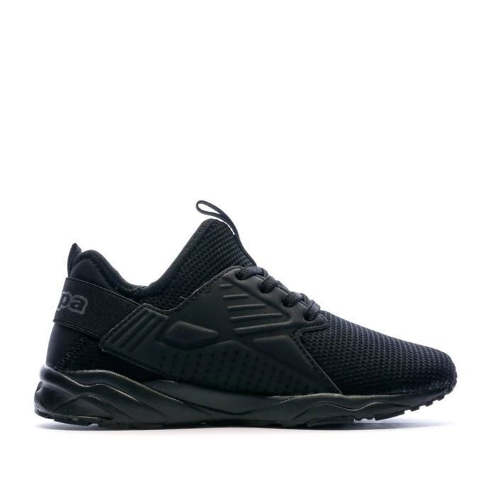 Zapatillas deportivas - KAPPA - San Puerto - Negras - Parte superior de tela/sintético de caña baja - Cierre con cordones