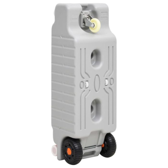 Tanque de agua con ruedas vidaXL de 75 litros para camping, gris 154412