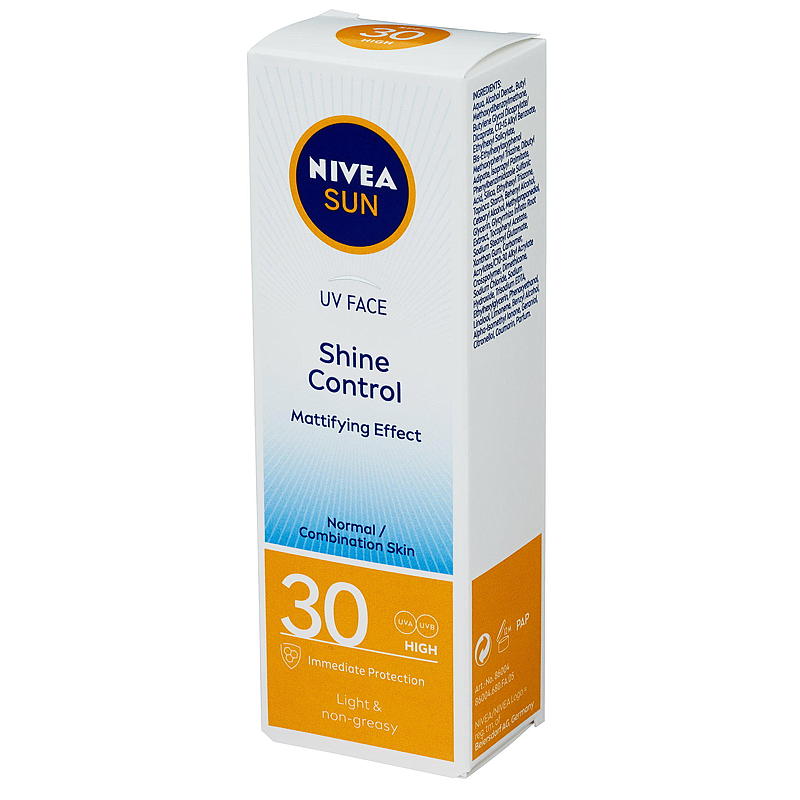 Nivea Sun -kasvovoide SPF 30 kiiltoa ehkäisevästi, 50 ml