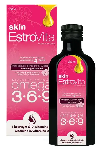 Estrovita Skin Sakura, Kwasy omega-3-6-9, Płyn