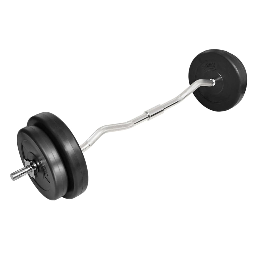  Vidaxl Kurzhantel-Curl-Gerät mit Scheiben 30 kg