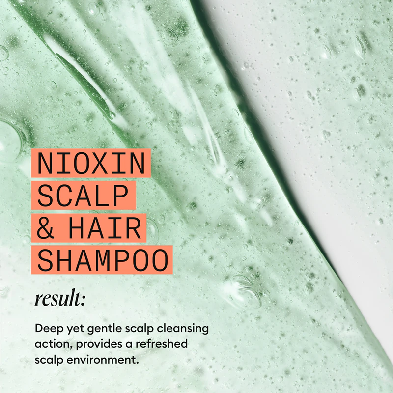 Nioxin System 4 Scalp + Hair Shampoo, um shampoo suave para cabelos coloridos e danificados.