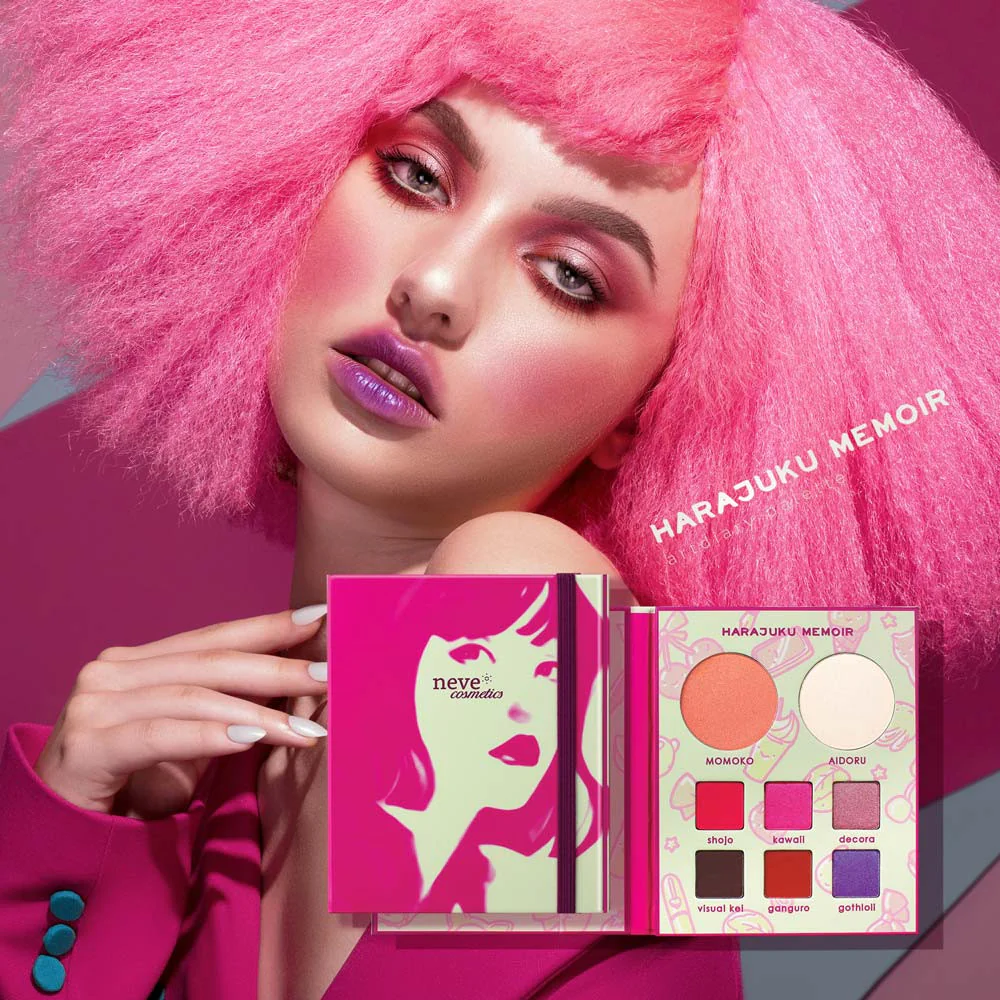 Incarnato Harajuku Memoir Artdiary Palette - Palette viso, Cipria compatta, Fard compatto, Sublimatori e Illuminanti, Ombretto compatto, Palette occhi