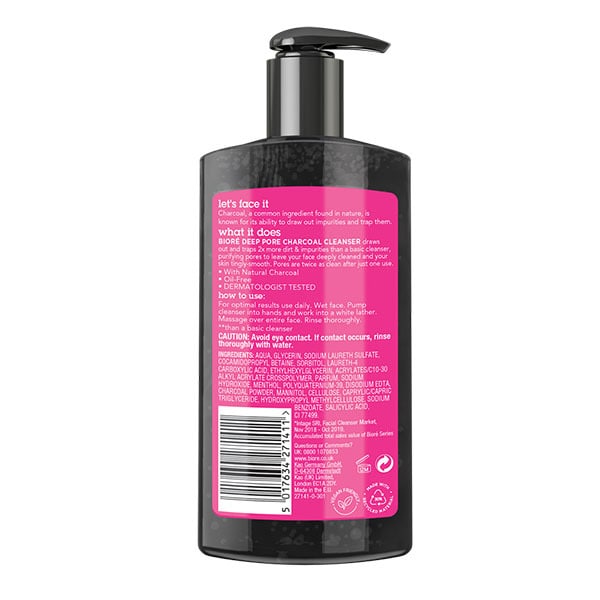 Biore Tiefenreinigender Aktivkohle-Reiniger 200 ml