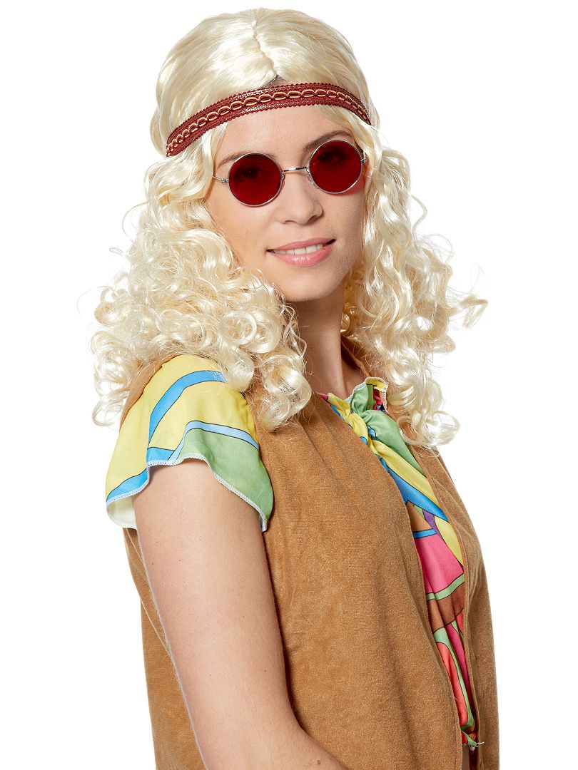 Ronde hippiebril - Rood