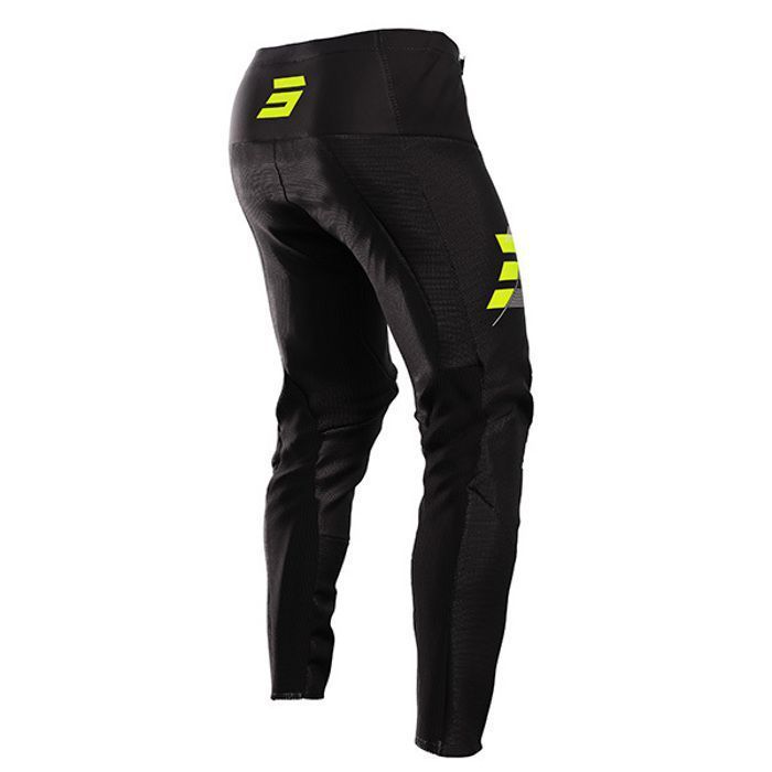 Pantaloni da motocross SHOT RACE GEAR Speck Nero Giallo Neon