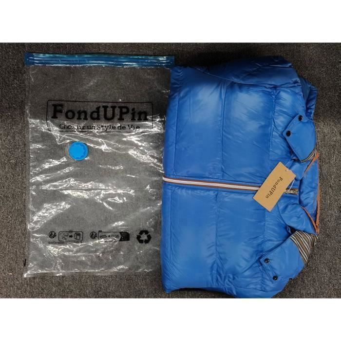 Chaqueta de plumas para hombre, chaqueta de plumas de invierno cálida con capucha desmontable - Azul
