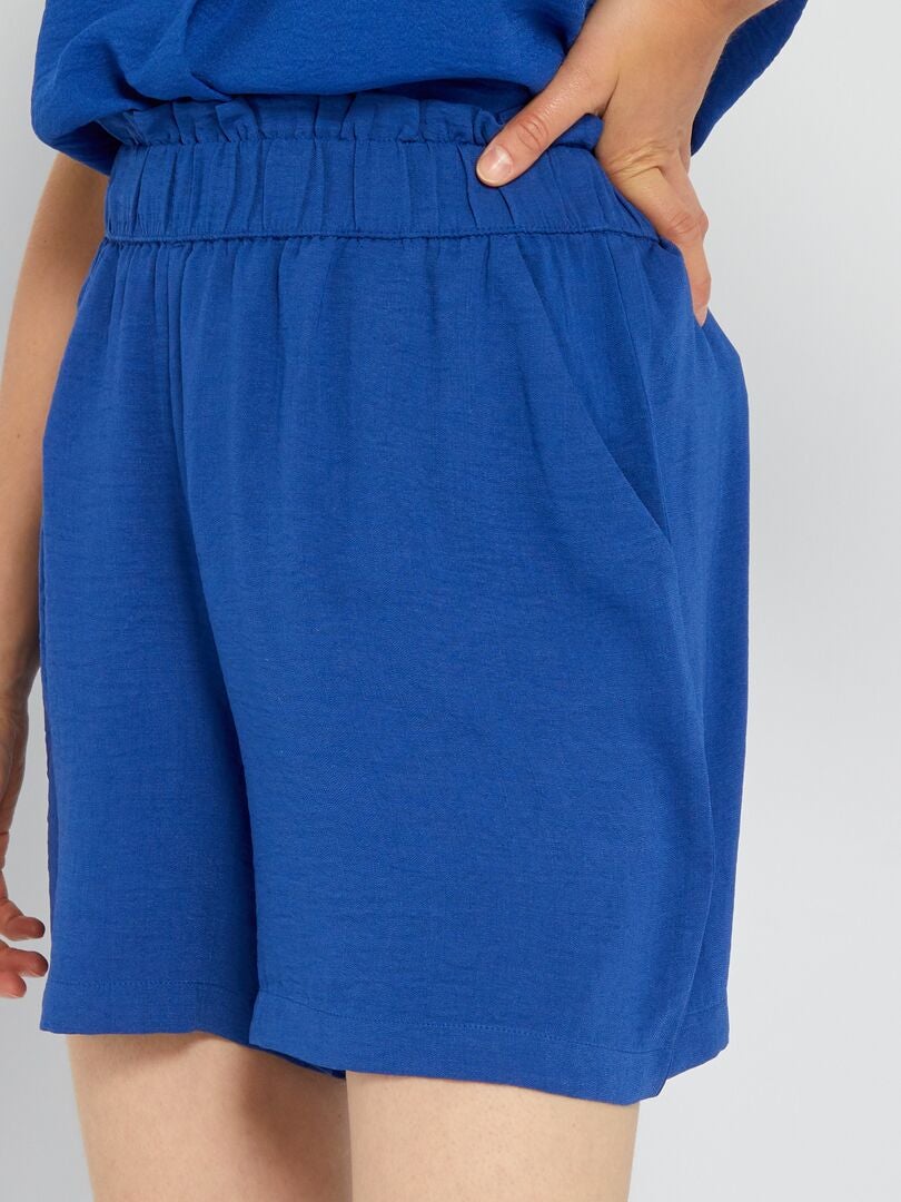 'JDY' effen shorts - blauw
