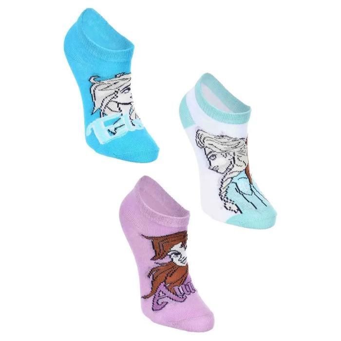 Conjunto de 3 pares de calcetines tobilleros de algodón para niña con estampado de 