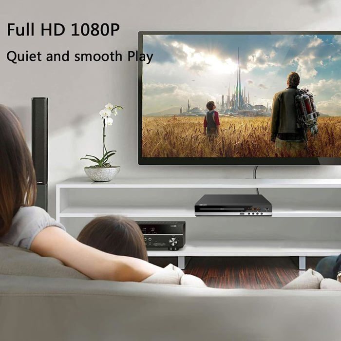DVD-soitin - HAUTSTORE - HDMI - USB - 1080P - Kaukosäädin sisältyy hintaan