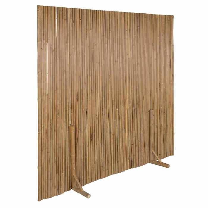 vidaXL Bamboo Room Divider 180x170 cm, Brown, Flexible Room Divider for Indoor and Outdoor Use, Privacy Barrier 42504