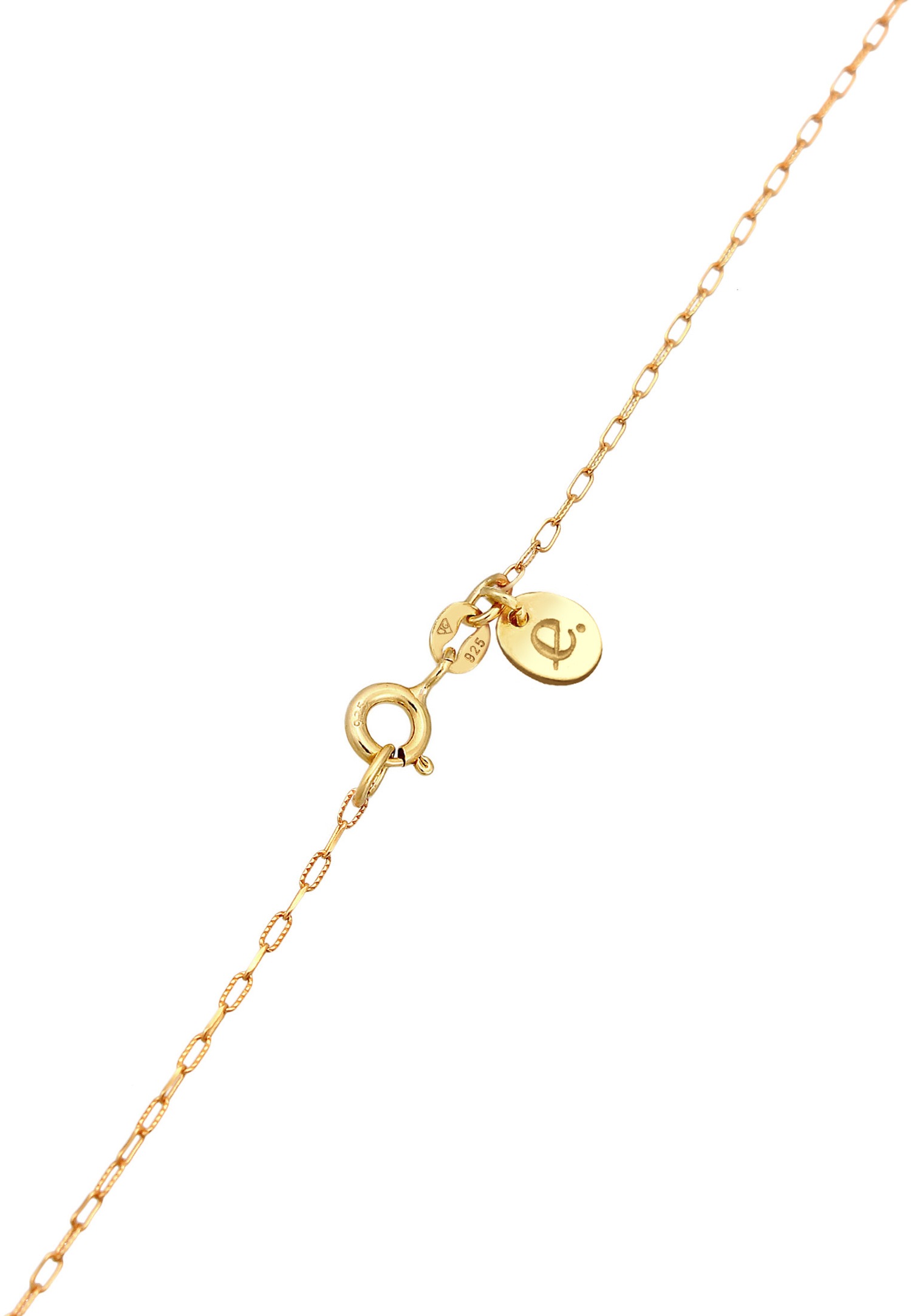 Elli PREMIUM Femmess Pendentif plaque structurée avec Perle de Culture d'Eau Douce et coquillage cauri en argent sterling 925
