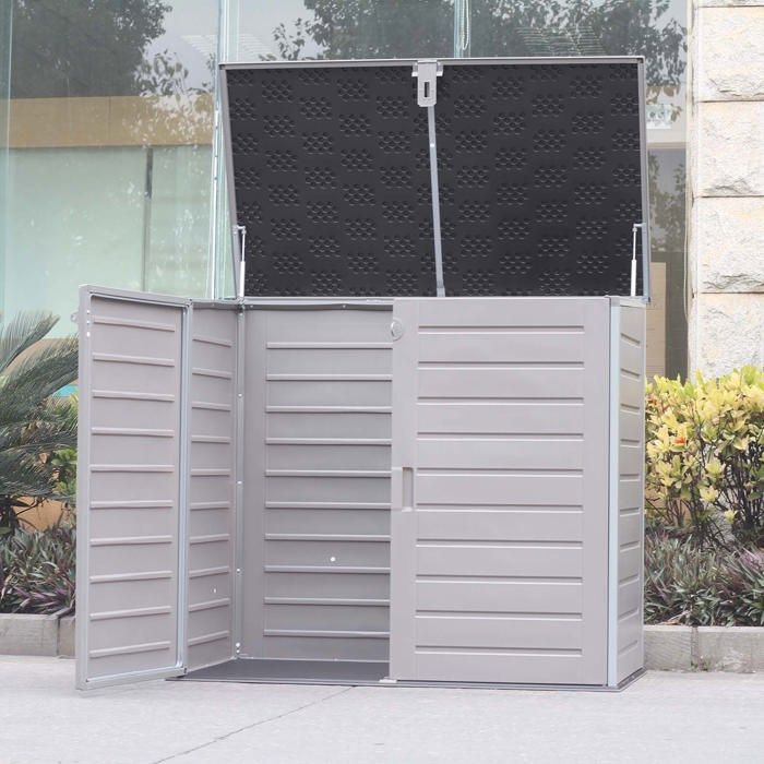 Caja de almacenamiento de resina Gardiun Soften II, 1170 L, 140x82x123 cm, con amortiguadores.