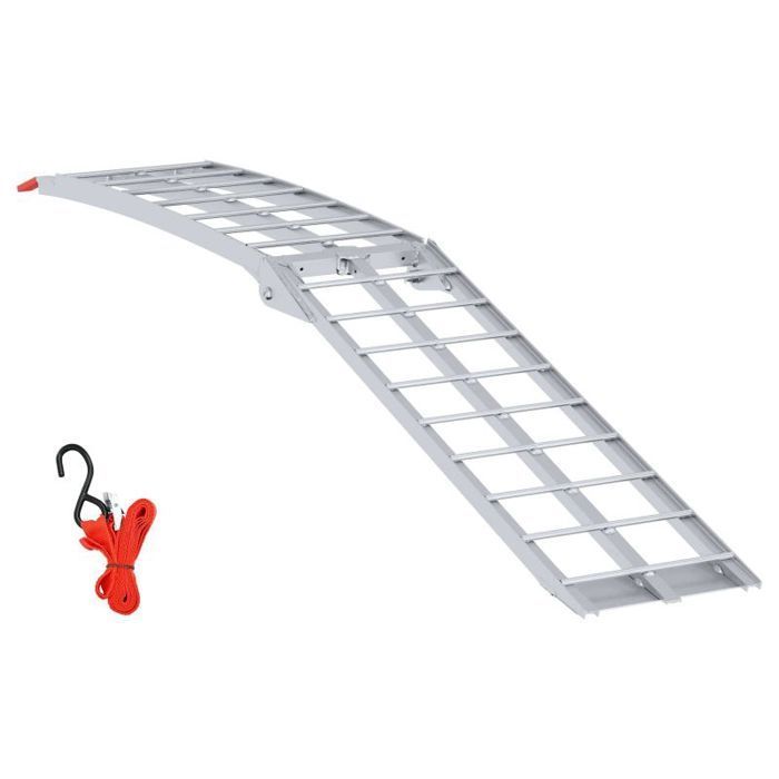 Rampa plegable para motocicleta - VIDAXL - 180 x 28 x 5 cm - Aluminio - Plegable - Antideslizante