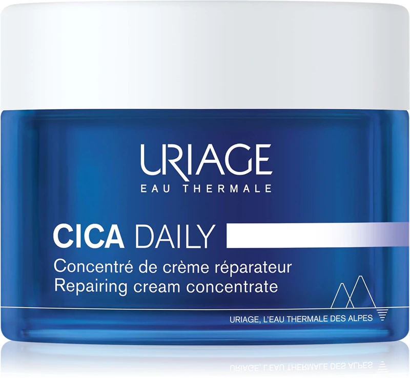 Uriage Cica Creme Concentrado Reparador Diário, creme em gel hidratante para pele fragilizada.