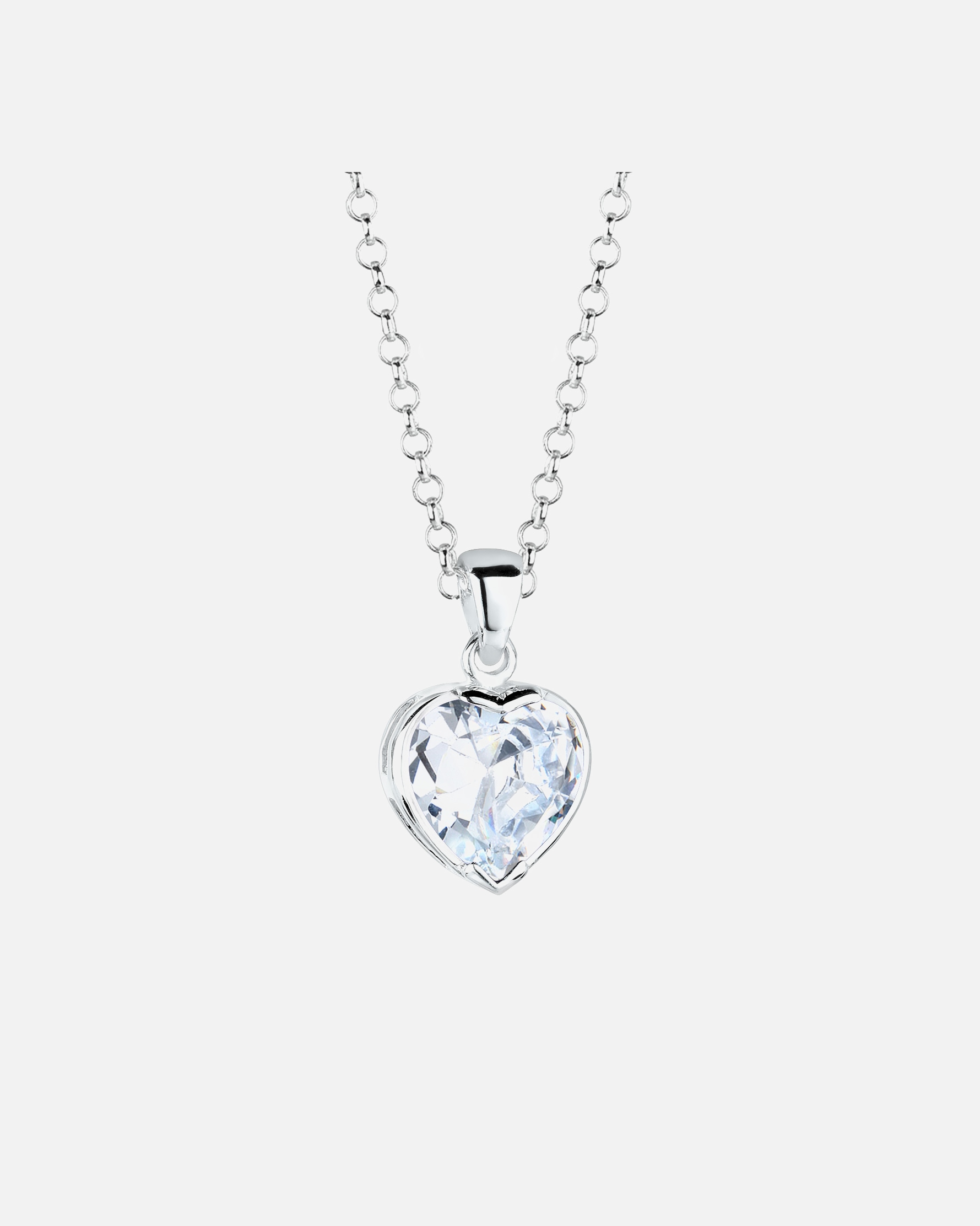 Elli Femme Coeur Amour avec Zircone - (925/1000) Argent