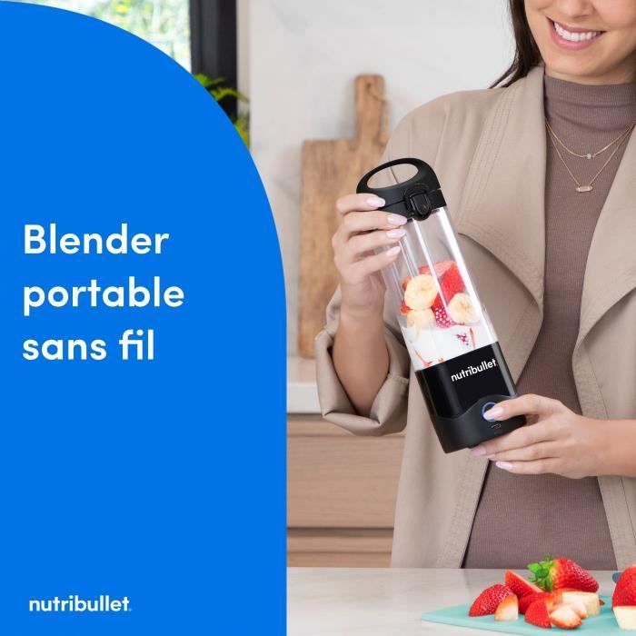 Draagbare blender - NUTRIBULLET - NBP003B - 100 W - 475 ml - BPA-vrij - Zwart