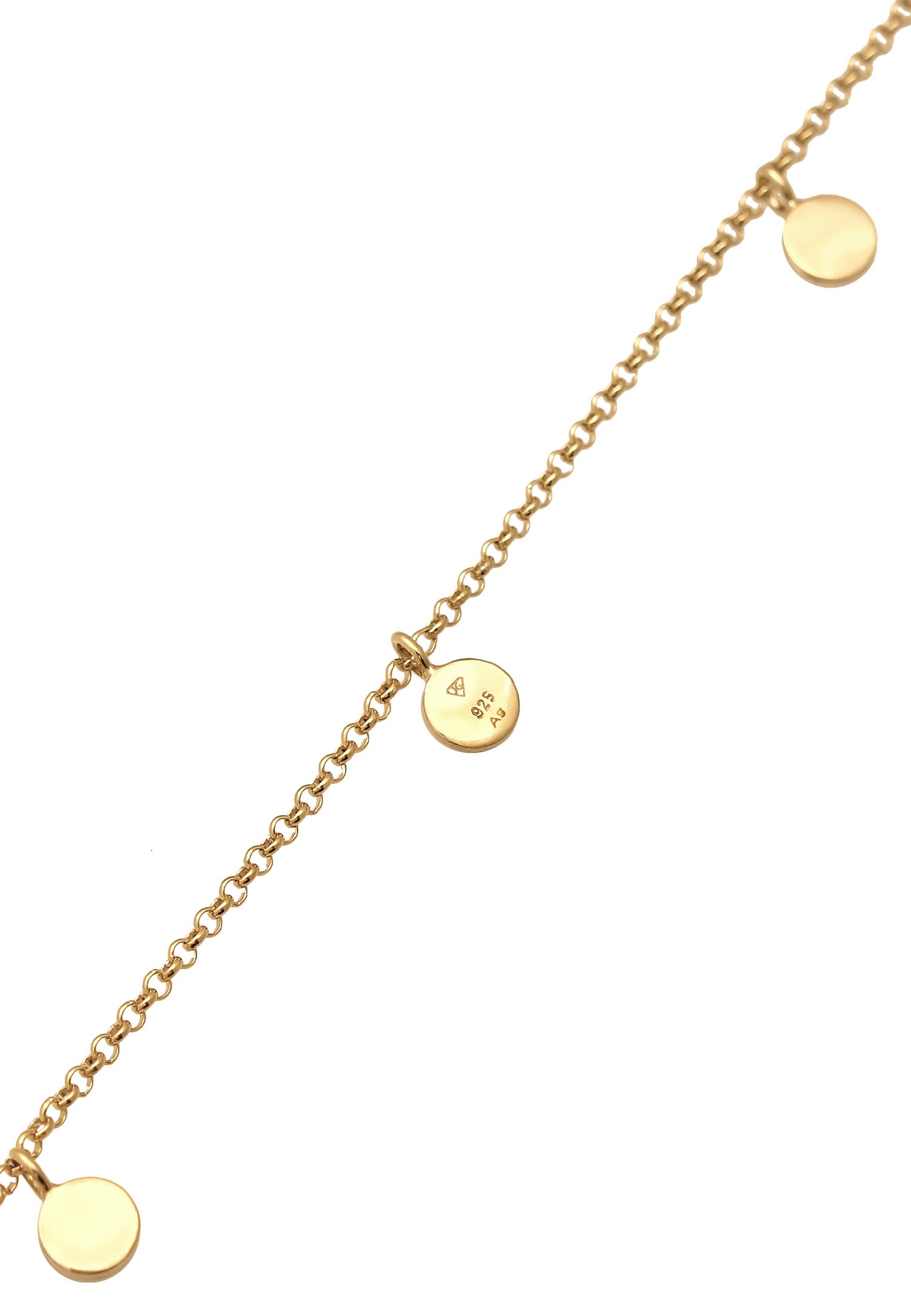Elli Pendentif femme choker plaquette style boho en argent 925 sterling