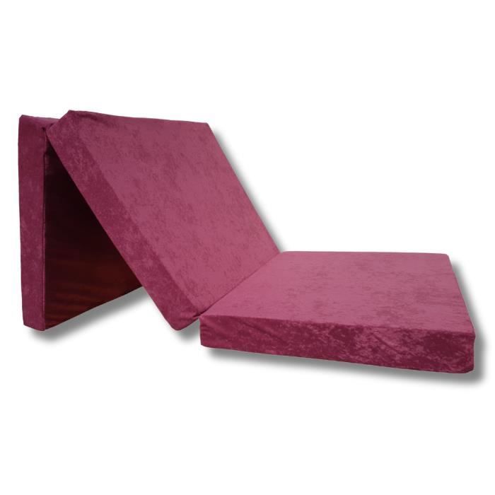 Opvouwbaar matras - NATALIA SPZOO - Futon 190x90cm - Wasbare hoes - PU-schuim - Stevig comfort