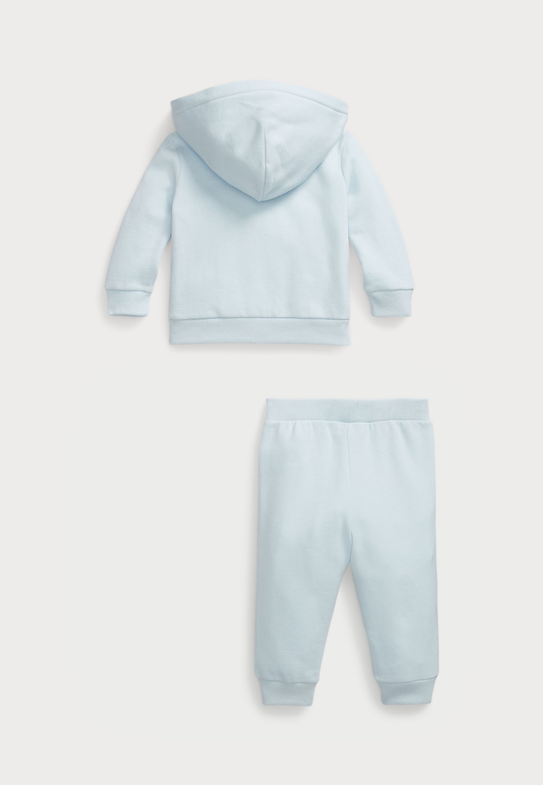 Polo Ralph Lauren fleece hoodie en broek met volledige ritssluiting - trainingsbroek - berylblauw