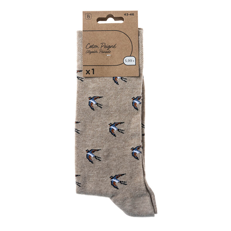 Calcetines y medias beige para hombre