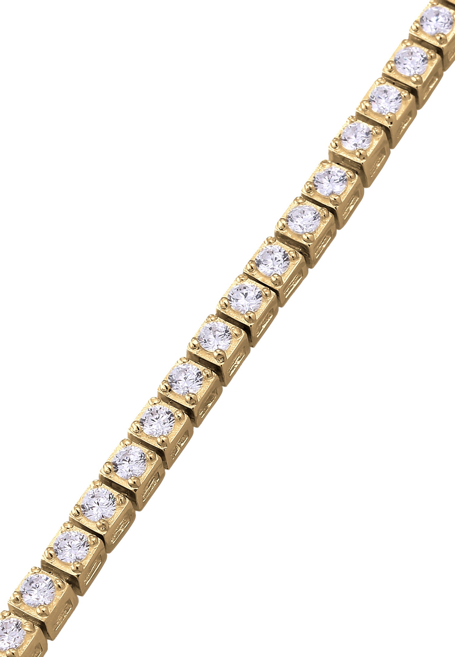 KUZZOI Hommes Bracelet de tennis élégant avec cristaux de zirconium en argent sterling 925